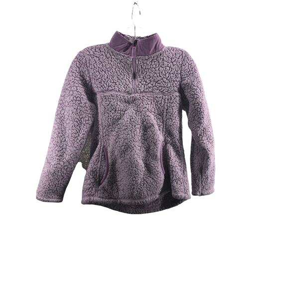 Wonder Nation Girls' Purple Plush Sherpa Fleece Jacket Youth Size Large 10-12 - Picture 2 of 6